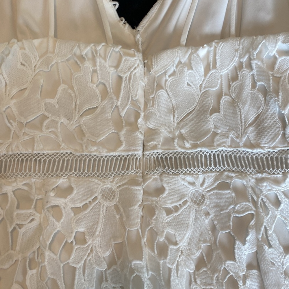 ASTR white lace spaghetti strap dress size XL - Picture 6 of 9
